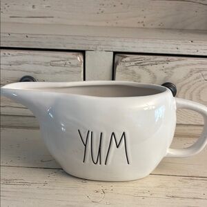 Rae Dunn White 'YUM' Gravy Boat